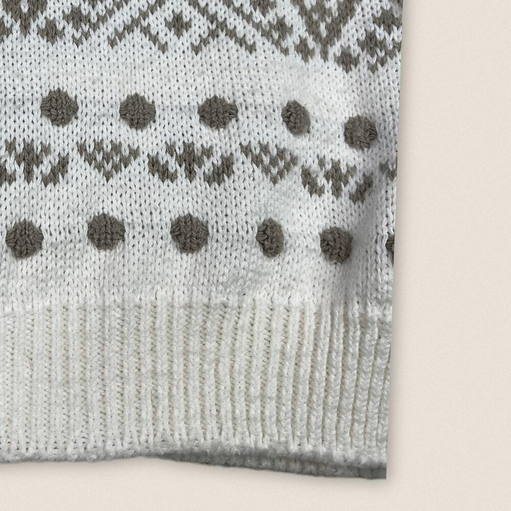 Vintage 80s Grandma Sweater Short Sleeve Acrylic Cuddle Knits Size Medium - Picture 2 of 4